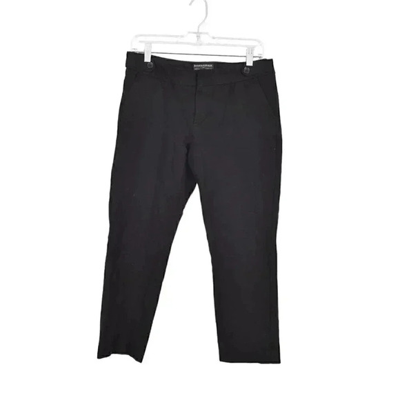 Banana Republic Factory Crop Ryan  Black Straight Leg Pant Size 10 - Picture 2 of 10